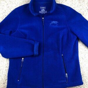 L.L. Bean Women's Trail Jacket Fleece Dark Blue Size Large Reg Hardscuffle